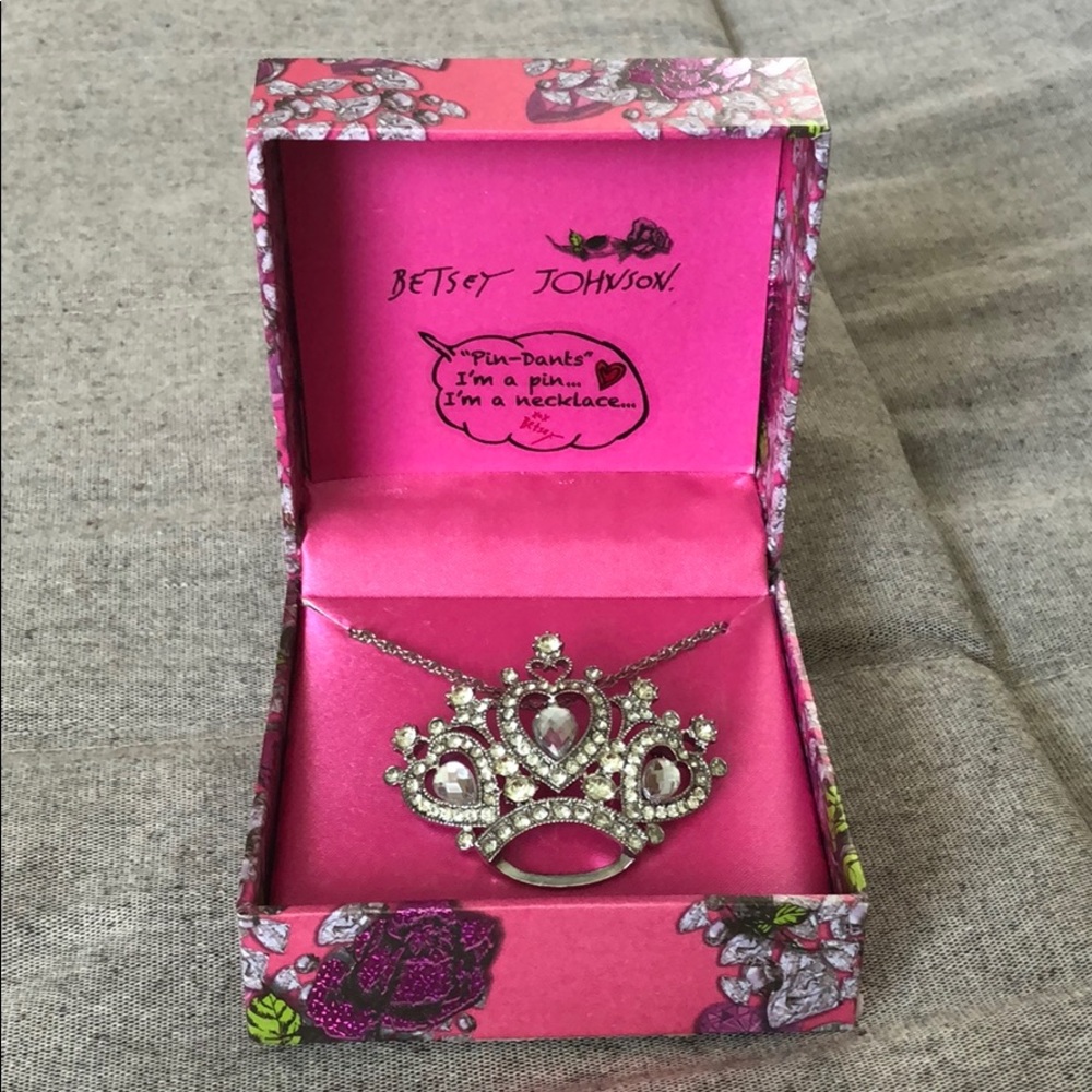 Gorgeous Betsy Johnson brooch and pendant.